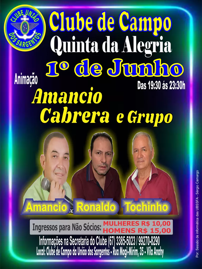 Quinta da Alegria no Clube de Campo 01/06/2023